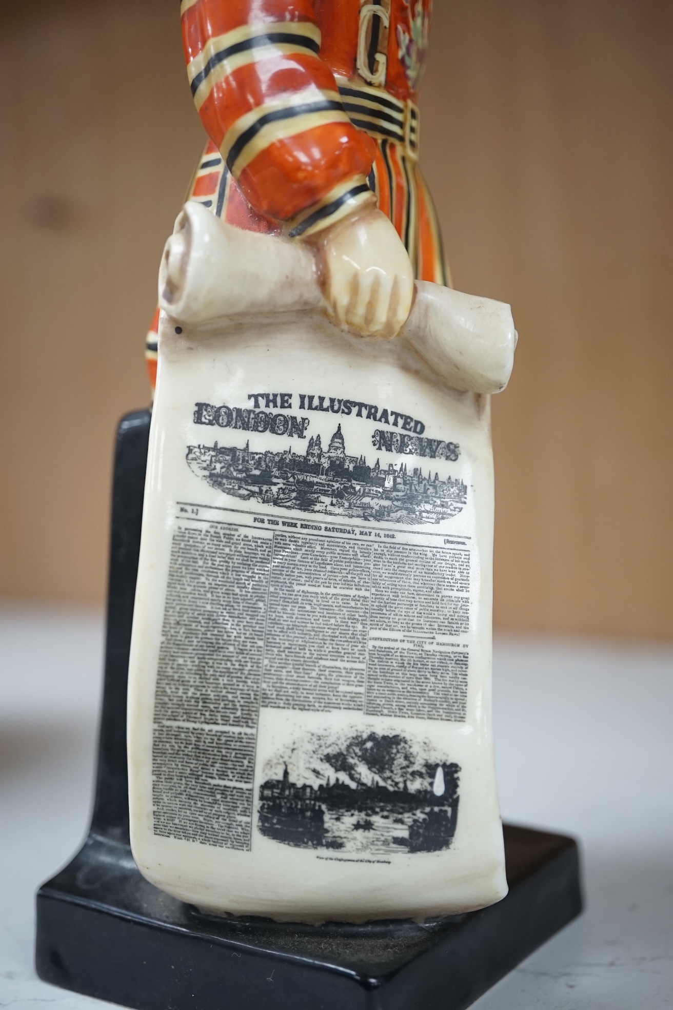 An early Royal Doulton advertising figure, Standing Beefeater, impressed date for 1927, 19cm high. Condition - good, minor hairline to base